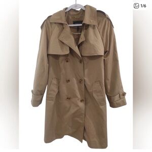 BCBG Tan Trench Coat- size Medium